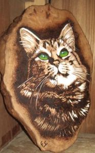 Artisanat de pyromosaik: matou