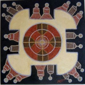 Peinture de Marie-rose Atchama: jeu d'attirance