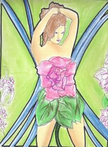 Dessin de Arsene Gully: Fée à la rose