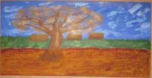 Peinture de FLORA I: A  FLANC DE FALAISE