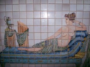 Peinture de Monette O'Neill: Décoration salle-de-bain- côté gauche