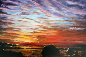 Peinture de Muro: crépuscule