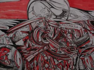 Peinture de za: autoportrait