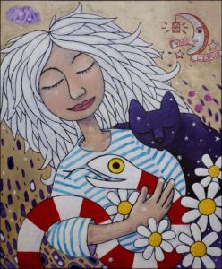 Peinture de Nicolas Petit: Vivre d'espoir.