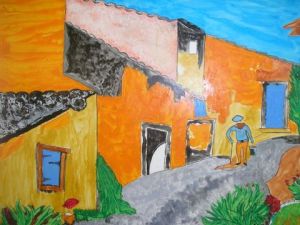 Peinture de GHIS: DANS LA RUE DE PROVENCE