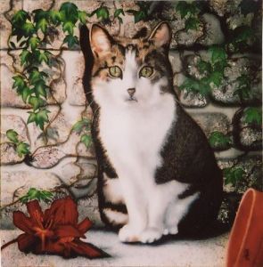 Oeuvre de Claudine Friant: Minouche-Animal de compagnie