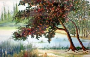 Peinture de ALAIN FAURE: L'ERABLE ROUGE