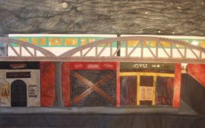 Art_textile de Jean Pierre Avonts-Saint Lager: LE METRO AERIEN / THE ELEVATED RAILWAY