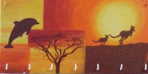 Oeuvre de kromka: porte clés nature