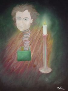 Peinture de Laurent Aubin: autoportrait 