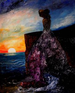 Peinture de monemaier:  Coucher de Soleil 