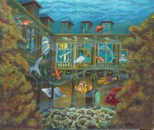 Peinture de Annie LEFEBVRE: Il y a 3 millions d'années