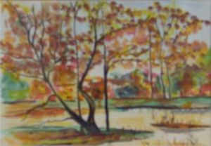 Peinture de PLUME NATHALIE MAISONNEUVE: Automne bis
