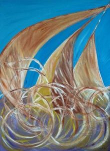 Peinture de PLUME NATHALIE MAISONNEUVE: Doré