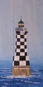 Peinture de Michel Guillard: le phare du perdrix