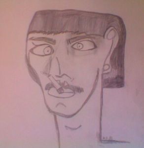 Dessin de Adelino Dias Gonzaga: Cigaro.