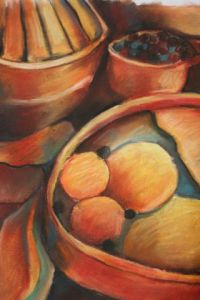 Dessin de D LE MARECHAL: Galinette aux olives