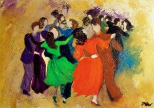 Peinture de JACQUELINE SARAH UZAN: LE BAL