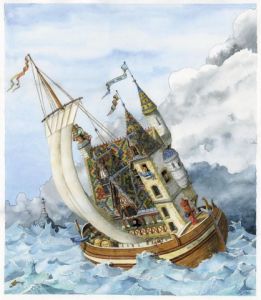 Peinture de Boris Beluche: Elle est bien Beaune