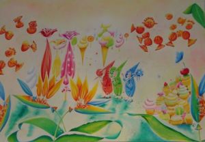 Peinture de rosyline3: La forêt Pain d'Epice quel délice !