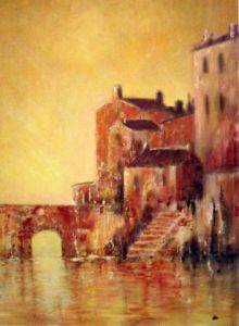 Peinture de Catherine Thivrier-Forestier: Au soleil couchant