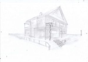 Dessin de youri: Maison de campagne