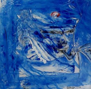 Peinture de OD' ILE : Monde Marin Mari ton retour au port est attendu