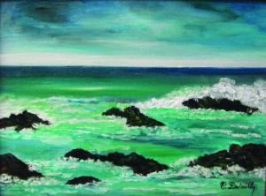 Peinture de Catherine Dutailly: Tempête