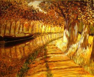 Peinture de Catherine James: La Robine en automne