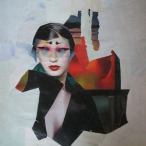 Collage de Jacqueline CASTAGNE: Portrait n° 4