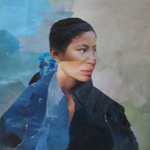 Collage de Jacqueline CASTAGNE: Portrait n° 6