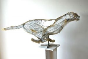 Sculpture de Breval: GUEPARD  2 en course