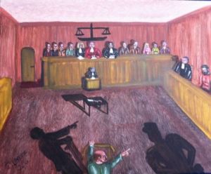 Peinture de LAFFITTE Jacky: Salle d'audience