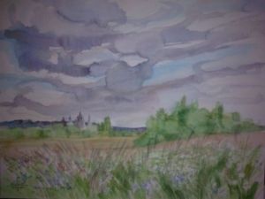 Peinture de Laurence Guillon: Pereslavl dans le lointain