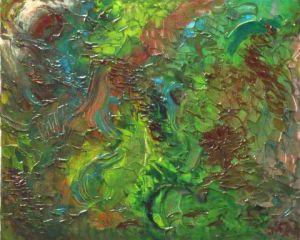 Peinture de JACQUELINE SARAH UZAN: FORET VIERGE