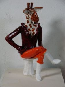 Sculpture de Guillaume Chaye: Madame La Girafe