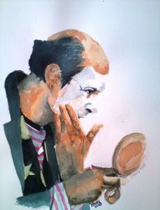 Peinture de buzy: clown au maquillage