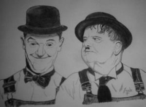 Dessin de franck zacchi: lorel et hardi