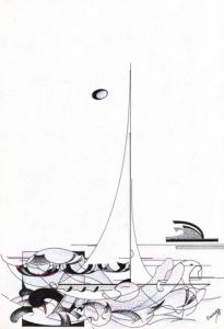 Oeuvre de Nahed Koussa: Pollution marine