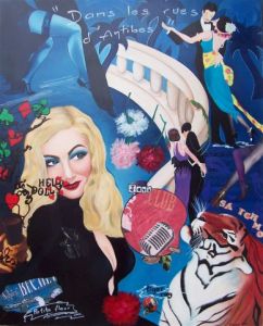 Peinture de francoise ader: les rues d'Antibes