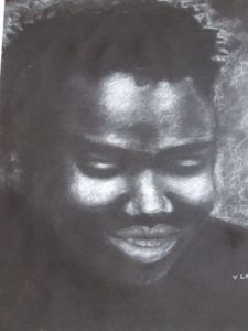 Dessin de VERONIKA L: Tracy en noir et blanc