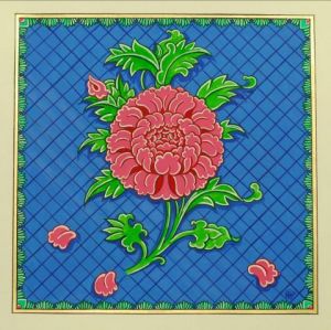 Peinture de Le Chaudron Encreur: Pivoine