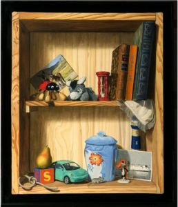 Peinture de dominique bois: l'ES poire