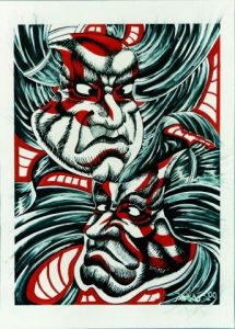 Oeuvre de Arka: Kabuki faces III