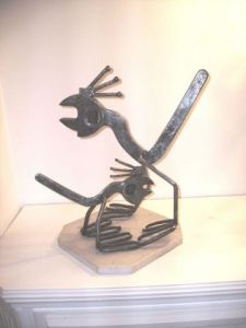 Sculpture de gus: maman et petit