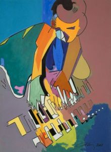 Peinture de Ghu: Le pianiste