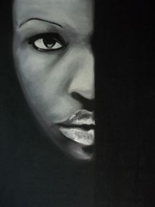 Dessin de Elisabeth Nardoux: Visage ebene