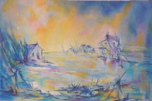Peinture de janine chetivet: lagune