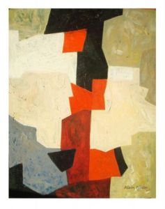 Art_numerique de alainfil: composition beige noir rouge 