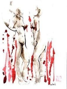 Dessin de Monick Bres : Brin de causette